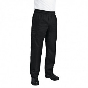Kokanduspüksid Mixte Fit Cargo Must - Suurus M - Chef Works - Fourniresto