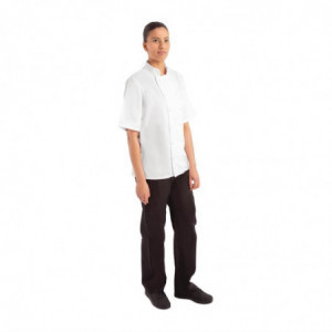 Valge lühikeste varrukatega Bostoni peakokariietus - suurus XS - Whites Chefs Clothing - Fourniresto