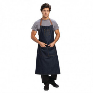 Põlle Bavette Sinine Urban Memphis 890 x 1005 mm - Chef Works - Fourniresto