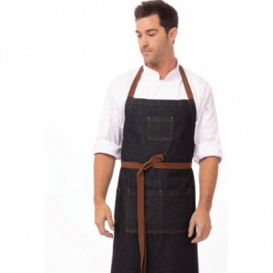 Põlle Bavette Sinine Urban Memphis 890 x 1005 mm - Chef Works - Fourniresto