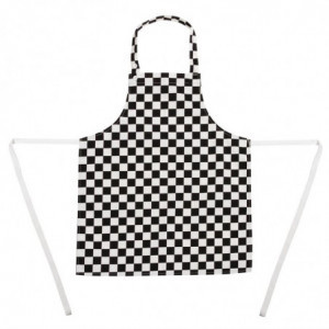 Must-valge ruuduline põllekleit lapsele - Whites Chefs Clothing - Fourniresto