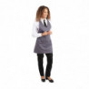 Serveerija esiliist V-kaelusega antratsiithall polüester-puuvillast 838 x 698 mm - Whites Chefs Clothing - Fourniresto