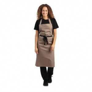Pruun polüester-puuvillane esiliist Bavette 711 x 965 mm - Whites Chefs Clothing - Fourniresto
