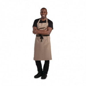 Pruun polüester-puuvillane esiliist Bavette 711 x 965 mm - Whites Chefs Clothing - Fourniresto