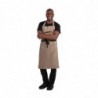 Pruun polüester-puuvillane esiliist Bavette 711 x 965 mm - Whites Chefs Clothing - Fourniresto