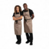 Pruun polüester-puuvillane esiliist Bavette 711 x 965 mm - Whites Chefs Clothing - Fourniresto