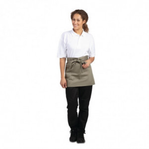 Serveerija lühike oliiviroheline polüester-puuvillasegu esiliist 373 x 750 mm - Whites Chefs Clothing - Fourniresto