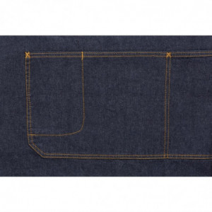 Indigo Memphis Bib Apron in Cotton 760 x 865 mm - Chef Works - Fourniresto