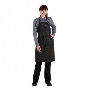 Põlle Bavette Taupe Urban Dorset puuvillast 762 x 863 mm - Chef Works - Fourniresto