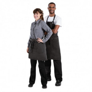 Põlle Bavette Taupe Urban Dorset puuvillast 762 x 863 mm - Chef Works - Fourniresto