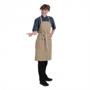 Beige Urban Dorset puuvillane põlleesiliist 762 x 863 mm - Chef Works - Fourniresto
