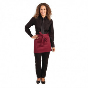 Serveerija lühike polüester-puuvillane esiliist Bordeaux 373 x 750 mm - Whites Chefs Clothing - Fourniresto
