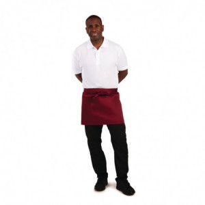 Serveerija lühike polüester-puuvillane esiliist Bordeaux 373 x 750 mm - Whites Chefs Clothing - Fourniresto