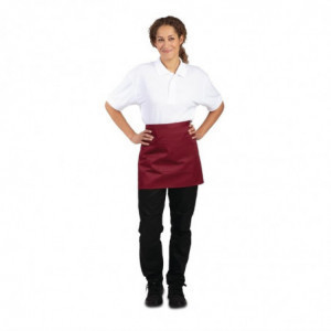 Serveerija lühike polüester-puuvillane esiliist Bordeaux 373 x 750 mm - Whites Chefs Clothing - Fourniresto