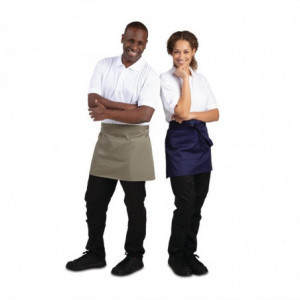 Serveerija lühike polüester-puuvillast põll mereväesinine 373 x 750 mm - Whites Chefs Clothing - Fourniresto