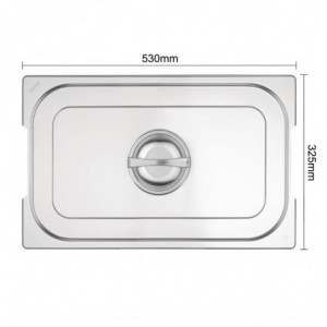 Stainless Steel 1/2 Gastronorm Lid with Handles - Vogue - Fourniresto