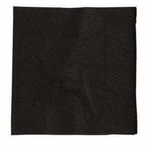 Kokteilisalvrätikud Mustad 2 Kihti 250 x 250 mm - 2000 tk komplektis - FourniResto - Fourniresto