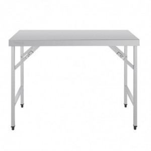 Suur kokkupandav roostevabast terasest laud 1800 mm - Vogue - Fourniresto