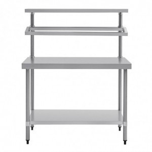 Suur roostevabast terasest ettevalmistuslaud koos GN 1800 x 600 mm mahutite toega - Vogue - Fourniresto
