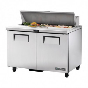Roostevabast terasest ettevalmistuslett 2 ustega 340 L - TRUE - Fourniresto