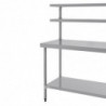 Roostevabast terasest laud kahe ülemise riiuliga 1800 x 600 mm - Vogue - Fourniresto