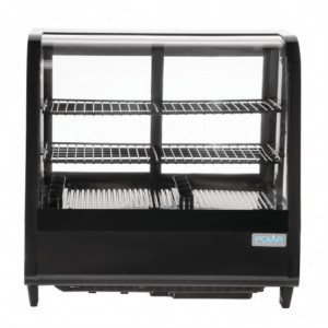Musta lauallinen jahutusvitrin 100 L - Polar - Fourniresto
