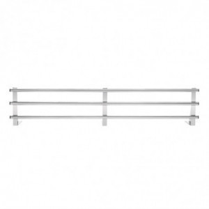 Wall-mounted Tubular Stainless Steel Shelf 1500 mm - Vogue - Fourniresto
