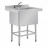 Sügav valamu koos seljatoega 100 L 770 x 600 mm - Vogue - Fourniresto