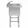 Sügav valamu koos seljatoega 100 L 770 x 600 mm - Vogue - Fourniresto