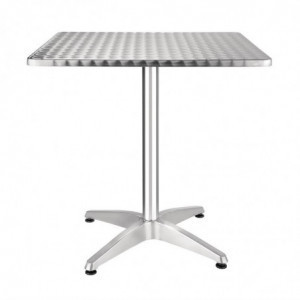 Bistrolaud ruudukujuline roostevabast terasest - 700 x 700 mm - Bolero - Fourniresto