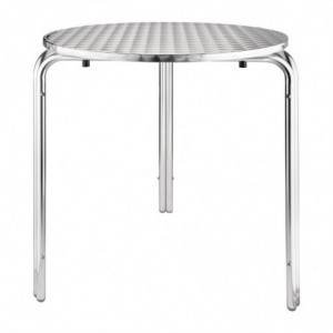 Ümmargune bistroolaulaud roostevabast terasest - Ø 700 mm - Bolero - Fourniresto
