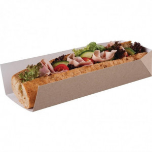 Taaskasutatav võileivakarp 80 x 250 mm - 500 tk komplektis - Colpac - Fourniresto