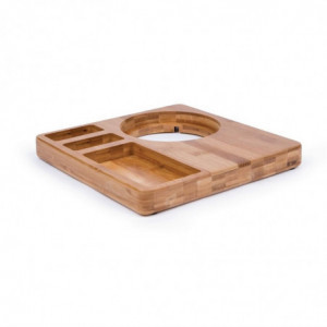 Hotelli bambusest toateeninduslaud - 260 x 260 mm - FourniResto - Fourniresto