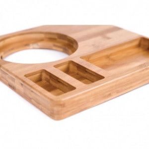 Hotelli bambusest toateeninduslaud - 260 x 260 mm - FourniResto - Fourniresto