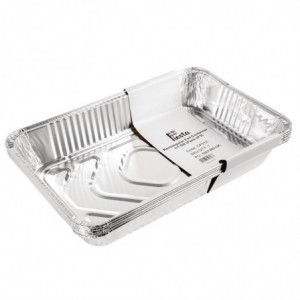 Alumiiniumist GN 1/1 9,6 L ristkülikukujuline plaat - 5 tk komplektis - Fiesta - Fourniresto