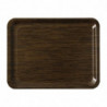 Serveerimisalus libisemisvastase pinnaga wenge melamiinist 430 x 330 mm - Roltex - Fourniresto