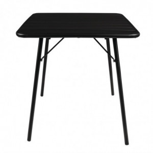 Must terasest ruudukujuline must lattlaud 700 x 700 mm - Bolero - Fourniresto