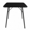 Must terasest ruudukujuline must lattlaud 700 x 700 mm - Bolero - Fourniresto