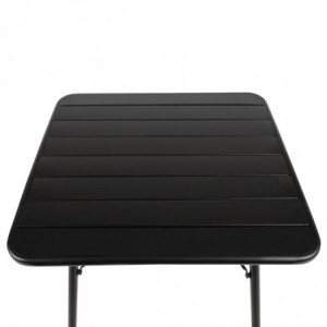 Must terasest ruudukujuline must lattlaud 700 x 700 mm - Bolero - Fourniresto