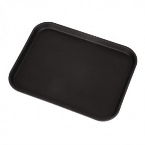 Nelikantne libisemisvastane klaaskiust Camtread must 45,7 cm - Cambro - Fourniresto