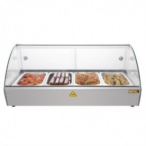 Vaba teenindusvitrin soojendusega Slim 220L - Buffalo - Fourniresto