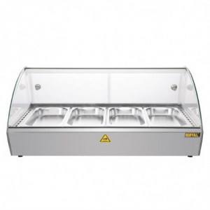 Vaba teenindusvitrin soojendusega Slim 220L - Buffalo - Fourniresto