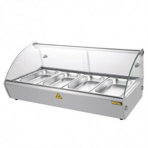 Vaba teenindusvitrin soojendusega Slim 220L - Buffalo - Fourniresto