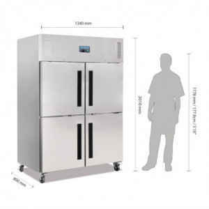Positiivne külmik 2 ustega GN 2/1 seeria G 1200 L - Polar - Fourniresto