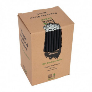 Mustad kompostitavad paberist segamisvardad - 250 varda komplekt - Fiesta Green - Fourniresto