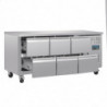 Jahutatud laud GN 1/1 ventileeritud 6 sahtliga seeria U 465L - Polar - Fourniresto