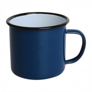 Roostevabast terasest emailitud rohelised ja mustad kruusid 350 ml - 6 tk komplektis - Olympia - Fourniresto