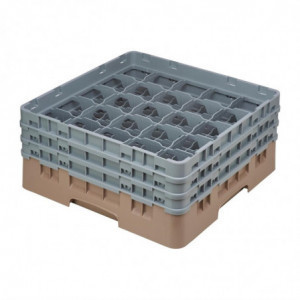 Klaasiriiul 25 sektsiooniga Camrack Beige, maksimaalne kõrgus 215 mm - Cambro - Fourniresto