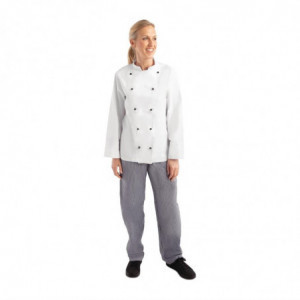 Kokandusvest Chicago pikkade varrukatega valge XXL suurus - Whites Chefs Clothing - Fourniresto