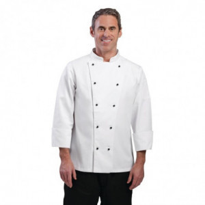 Kokandusvest Chicago pikkade varrukatega valge XXL suurus - Whites Chefs Clothing - Fourniresto